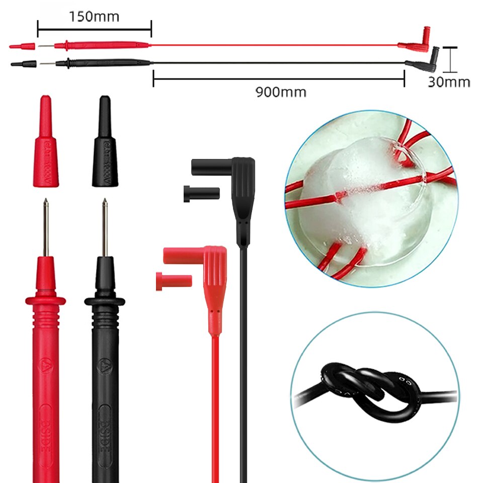 Multimeter probe Alligator Clip Test Lead High Quality Insulated Crocodile Line DIY Tester cable General purpose