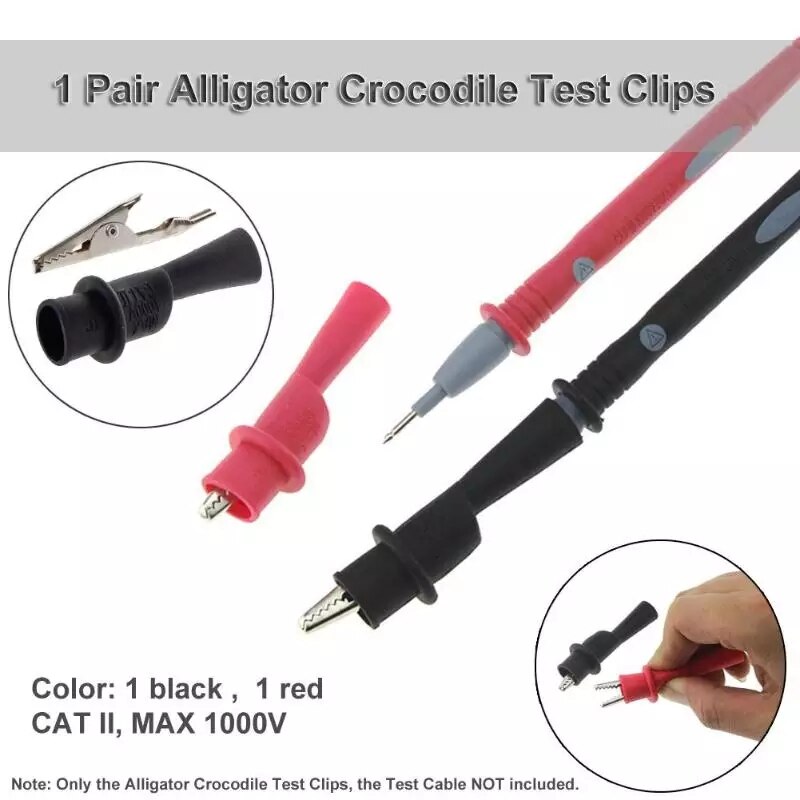 Multimeter probe Alligator Clip Test Lead High Quality Insulated Crocodile Line DIY Tester cable General purpose