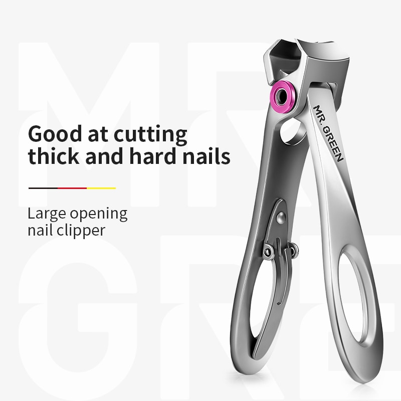 Nail Clippers Stainless Steel Wide Jaw Opening Manicure Fingernail Cutter Thick Hard Ingrown Toenail Scissors tools