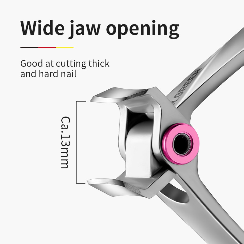 Nail Clippers Stainless Steel Wide Jaw Opening Manicure Fingernail Cutter Thick Hard Ingrown Toenail Scissors tools