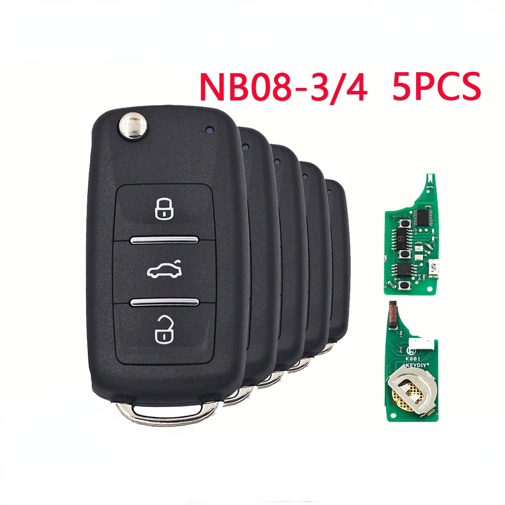 5PCS NB08-3 NB08-3+1 3/4 Buttons Universal NB Series KD Remote Car Key For KD900/MINI KD/KD-X2 KD900+ URG20