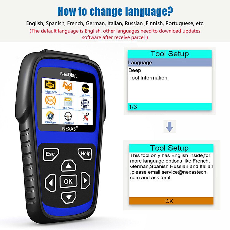 ND606 OBDII Car Diagnostic Tool Special inspection Code reading and code clearing Maintenance