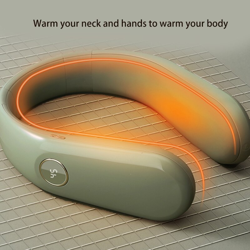 Neck Warmer Fan USB Portable Fast Charge Winter Hand Warmer and Neck Warmer Two-in-one Baby Warmer 8000mAH