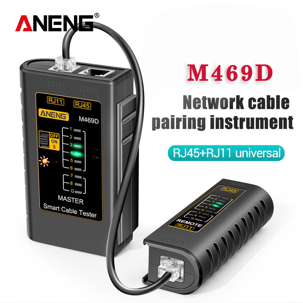 ANENG M469D RJ45 Cable lan tester Network Cable Tester RJ45 RJ11 RJ12 CAT5 UTP LAN Cable Tester Networking Tool network Repair