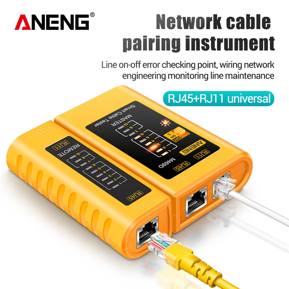 ANENG M469D RJ45 Cable lan tester Network Cable Tester RJ45 RJ11 RJ12 CAT5 UTP LAN Cable Tester Networking Tool network Repair