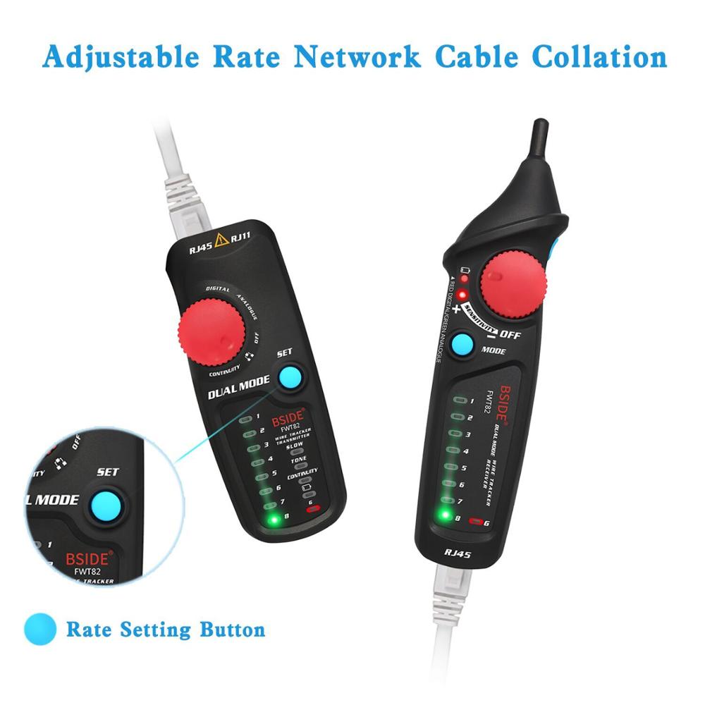 Network Cable Tracker FWT series RJ11/RJ45/Cat5/Cat6 Telephone Wire Tracer Toner Ethernet LAN Tester Detector Line Finder