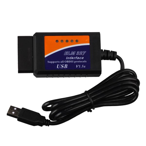 ELM327 V1.5 Plastic OBDII EOBD CANBUS Scanner Software V2.1 without FT232RL Chip