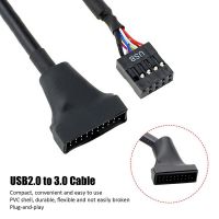 NEW Motherboard header adapter USB 2.0 9 Pin Female to Motherboard USB 3.0 20 Pin Male USB 2.0 to 3.0 adapter Extension Cable