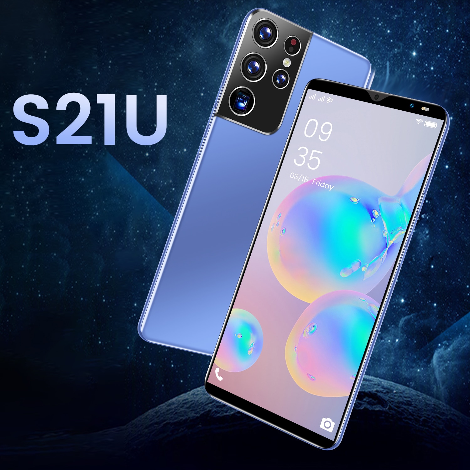 New S21U 5.8 Inch HD Screen 512MB RAM 4GB ROM 4800mAh Big Battery Android Unlocked Dual SIM Cellphone Smartphone Celulares