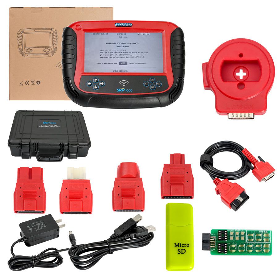 New SKP1000 Tablet Auto Key Programmer + Special functions CI600 Plus English Version and SuperOBD SKP900 Replacement