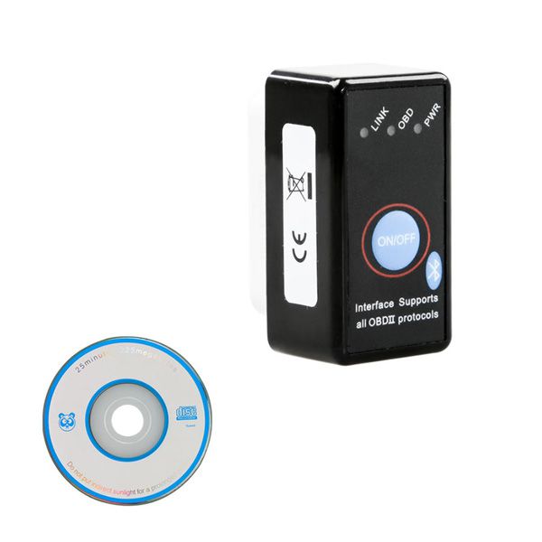 New Super Mini ELM327 Bluetooth OBD-II OBD Can with Power Switch Software V2.1 Hardware V1.5