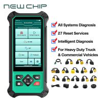 NEWCHIP HDT301 Heavy Truck Diagnose Scanner OBD2 Tool All System 27 Reset Air Meter DPF Injector Engine HOBD Auto Code Reader