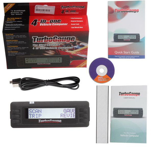 Newest TurboGauge IV Auto Digital Gauge 4 in 1 Trip Computer Free Shipping From US