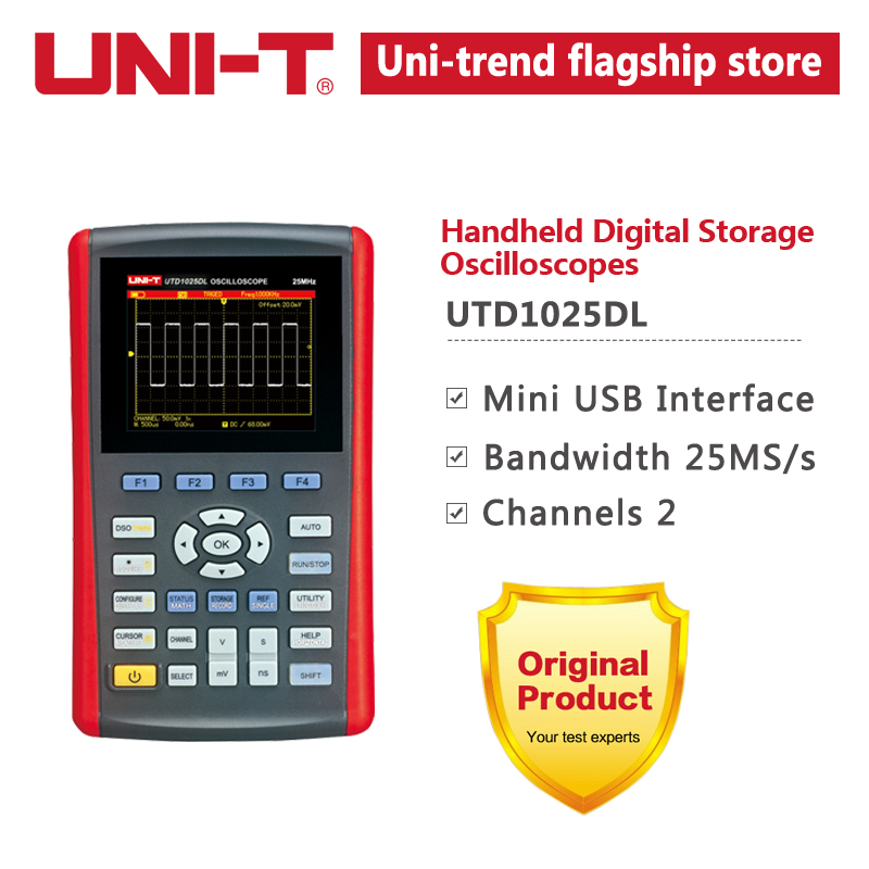 UNI-T Digital Multimeter Oscilloscope UTD1025DL UTD1050DL USB Oscilloscope 2 Channels 250MS/s Sampling Rate