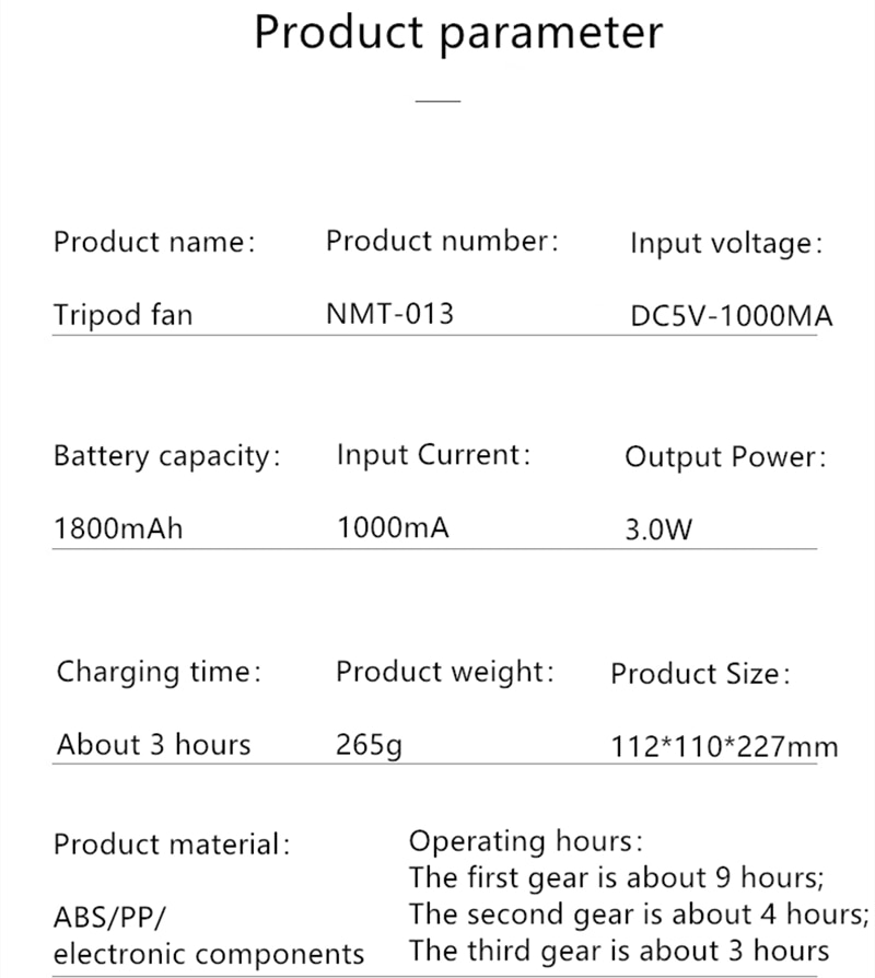 NMT 013 Variety Bracket Fan USB Charging Portable Mute High Wind Suitable For Dormitory Stroller Outdoor Office Desktop Mini Fan