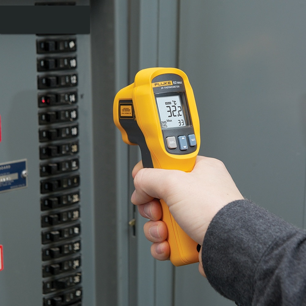 FLUKE-62 MAX 59 MT4 MAX Infrared Thermometer Non-Contact Digital Laser Temperature Gun -30-500℃ (-22~932℉) Yellow And Black