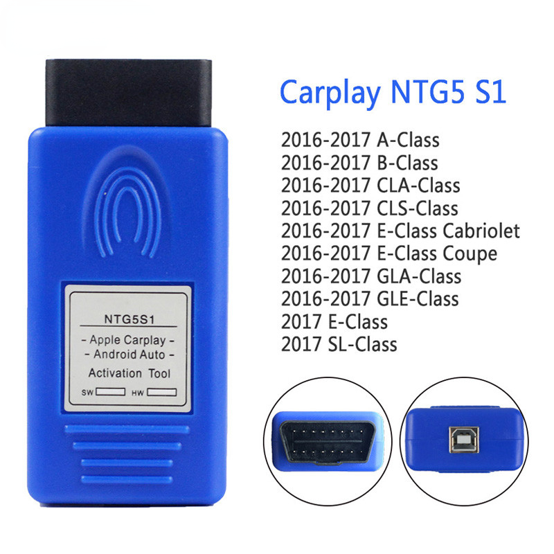 High quality NTG5S1 NTG5ES2 NTG5 S1 CarPlay For Apple CarPlay And Androidauto Auto Activation Tool For Mercedes NTG5.1 via OBD2