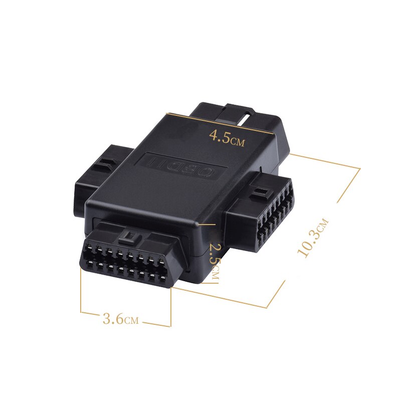 OBD2 OBDII Full 16 Pin Male to 3 Female 1 to 3 OBD Cable Splitter Converter Adapter for Diagnostic Extender
