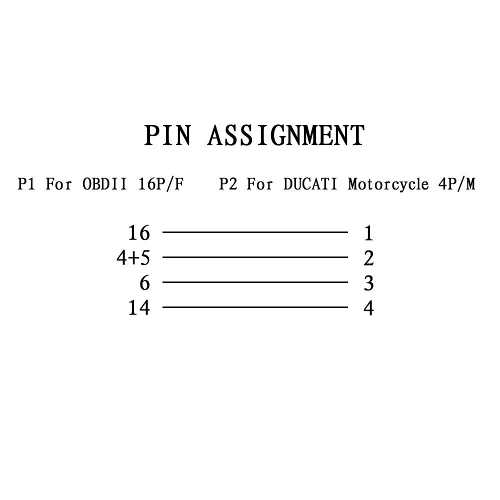 OBD To 4 Pin for Ducati Motorcycle Adapter Cable for Ducati