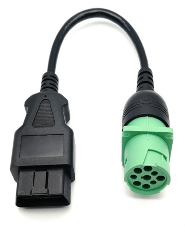 Truck OBD1 to OBD2 Cable High Quality Adapter Converter Cable J1939 9Pin Male Car Diagnostic Tool to OBD2 16Pin Male