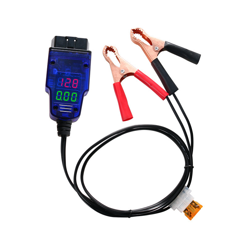 Car ECU Connector Battery ECU Memory Saver Tool Emergency Electrical Plug OBD2 Emergency Power Supply Cable Saver Show Voltage Current