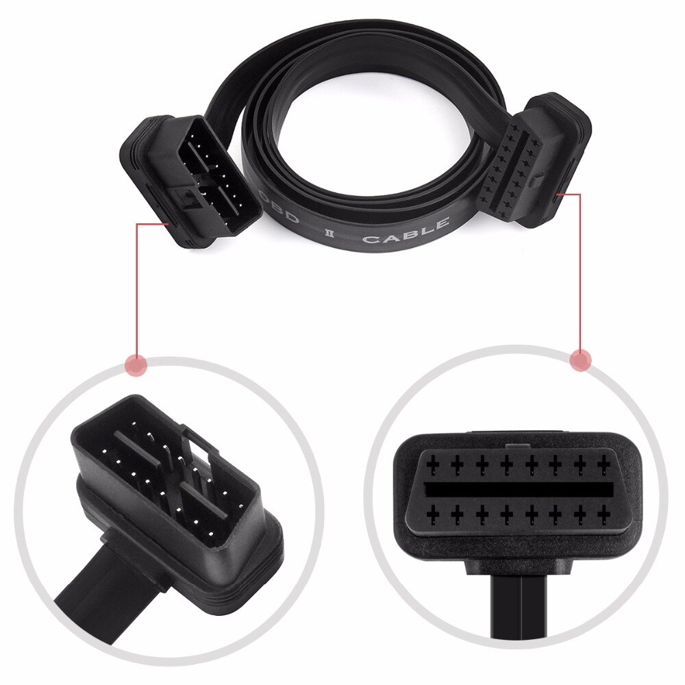 New Noodle OBD2 Extension Cord OBDII 60CM 16Pin ELM327 Male To Extension cable OBD 2 Auto Car Diagnostic Cable Connector Adapter