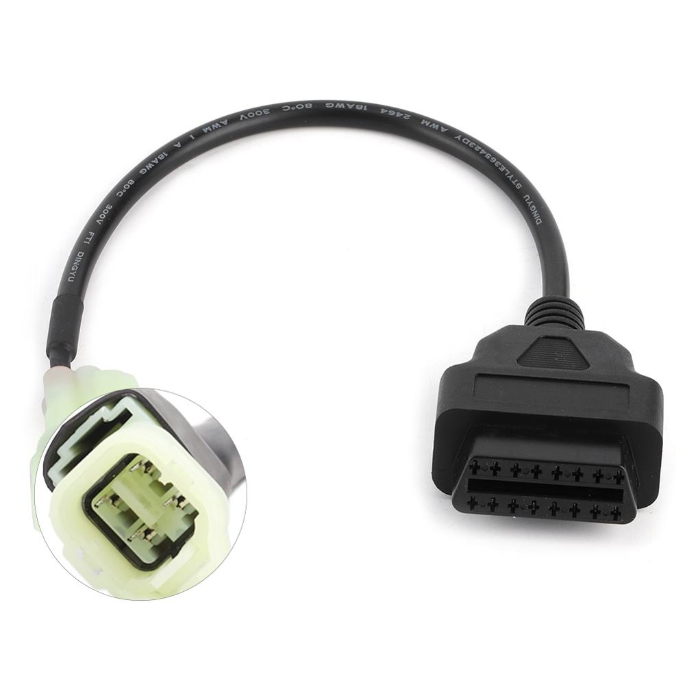 OBD2 to 4 Pin Diagnostic Adapter Cable Motorcycle Fault Detection Parts Fit for Honda Motorbikes or Similar