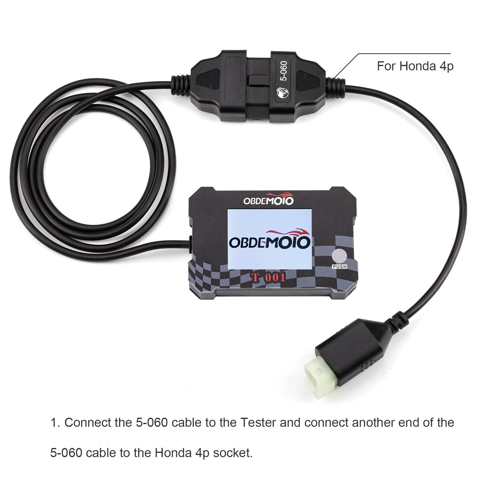 OBDEMOTO T001 Motorcycle Tester for Honda Battery Monitoring Fault Location Coolant Temperature Alarm