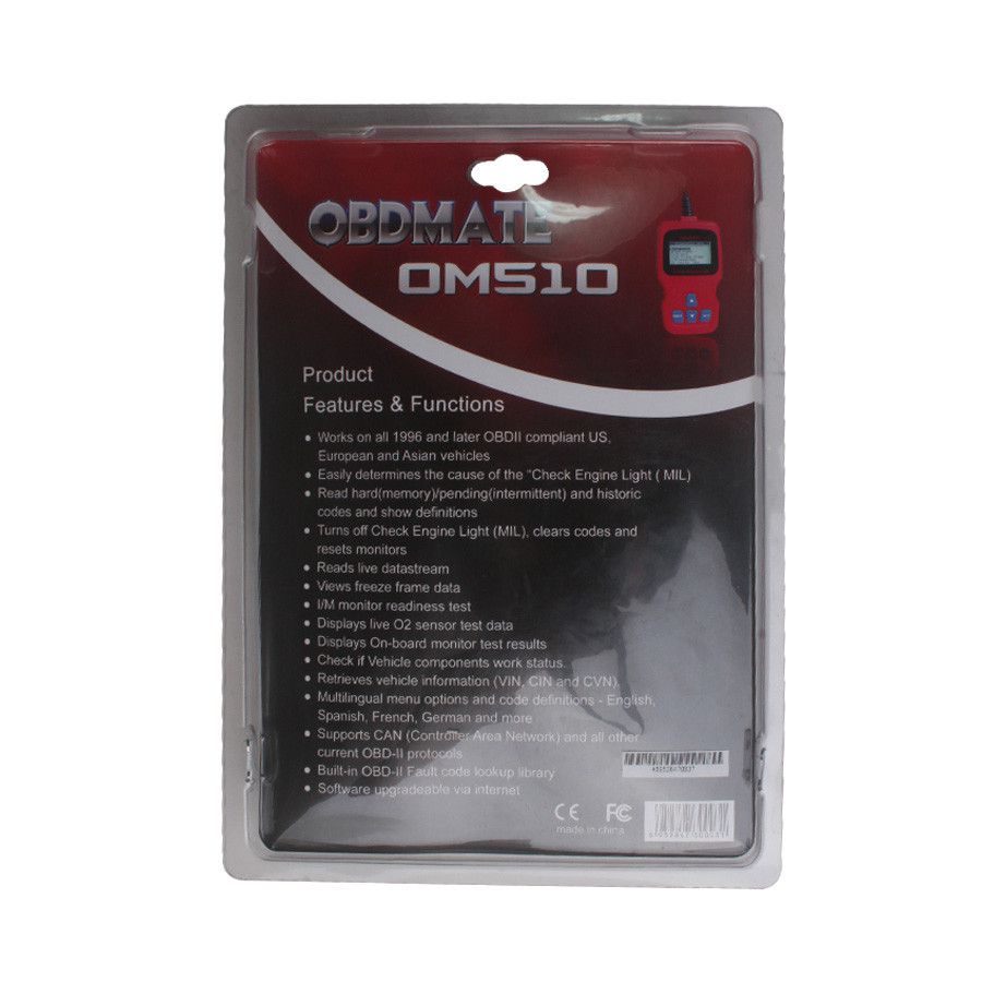 OBDMATE OM510 OBDII EOBD OBD2 Code Read Scanner Free Shipping