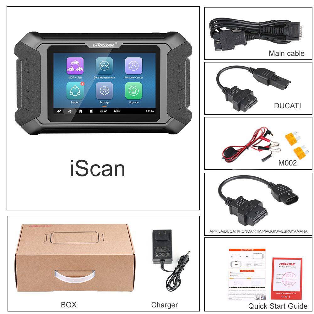 2024 OBDSTAR iScan for DUCATI Motorcycle Diagnostic Tool Support IMMO Programming/ Diagnose / Odometer