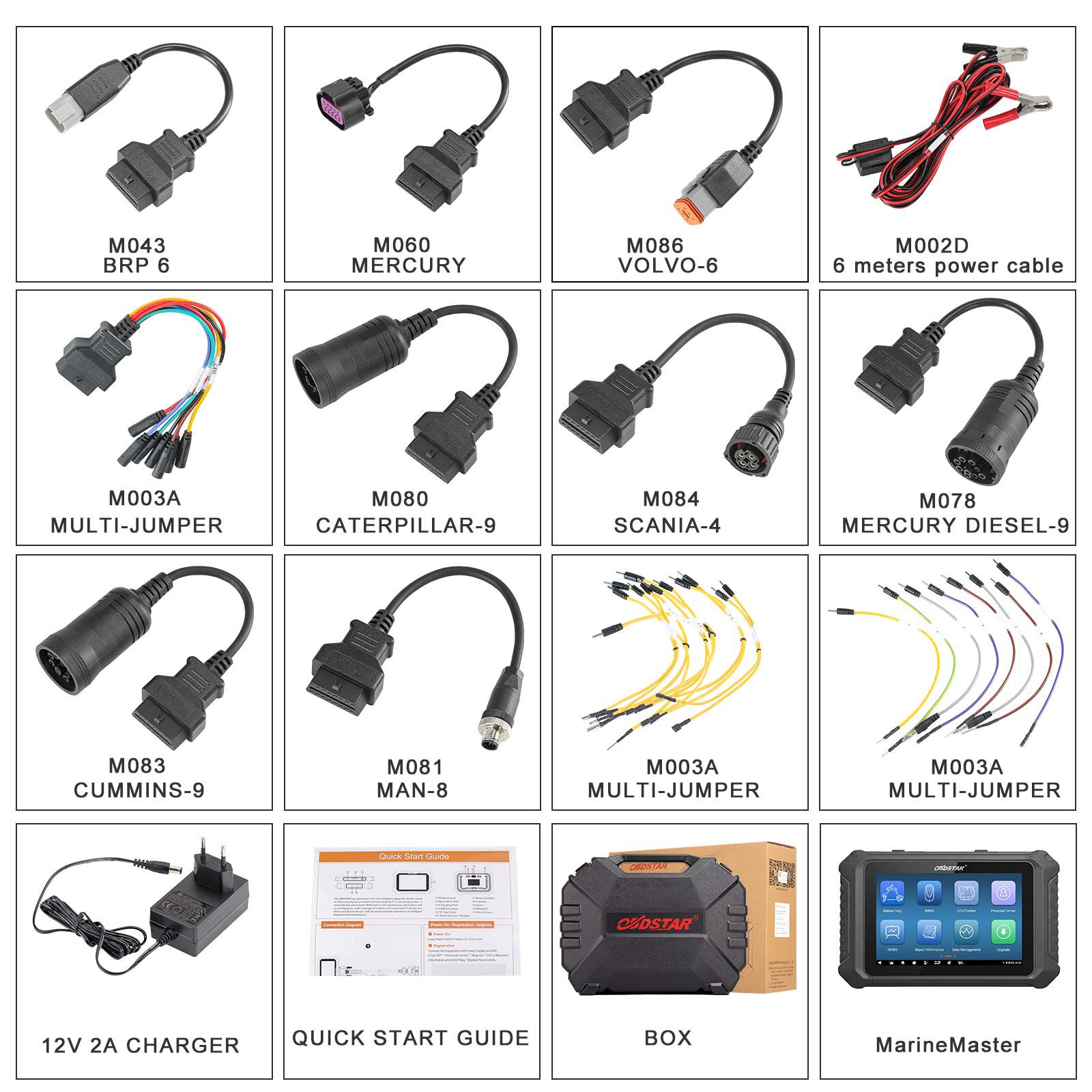 OBDSTAR Marine Master for Jet ski / Outboard/ Inboard/ Generator, Read/Clear Code, Data Flow, Freeze Frames, Action Test