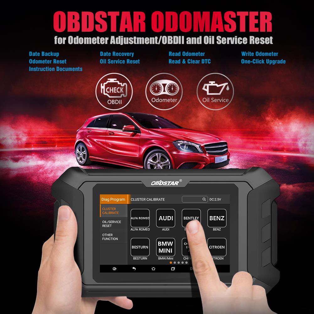 OBDSTAR ODO Master Full Version for Odometer Adjustment/ Oil Reset/ OBDII Functions Get Free FCA 12+8 Adapter with 13 Months Free Update