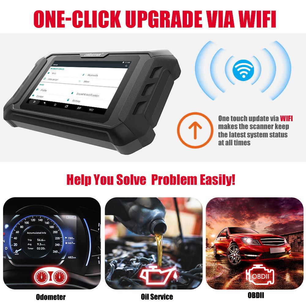 OBDSTAR ODO Master Full Version for Odometer Adjustment/ Oil Reset/ OBDII Functions Get Free FCA 12+8 Adapter with 13 Months Free Update