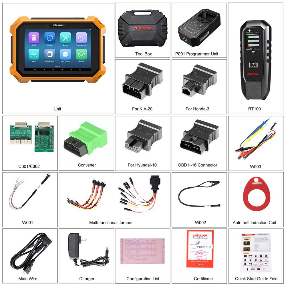 OBDSTAR X300 DP Plus X300 PAD2 C Package Full Version Get Free Renault Convertor & FCA 12+8 Adapter