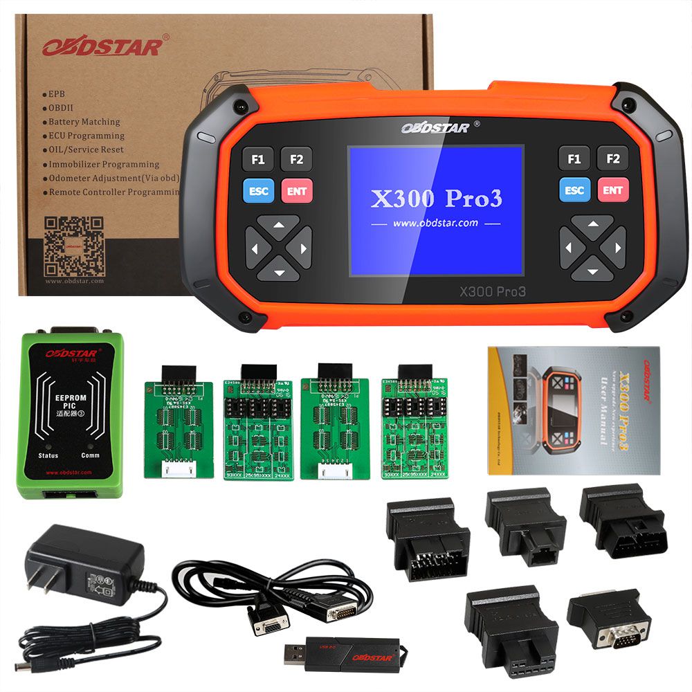 OBDSTAR X300 PRO3 X-300 Key Master with Immo+Odometer Adjustment+EEPROM/PIC+OBDII+Toyota G & H Chip All Keys Lost