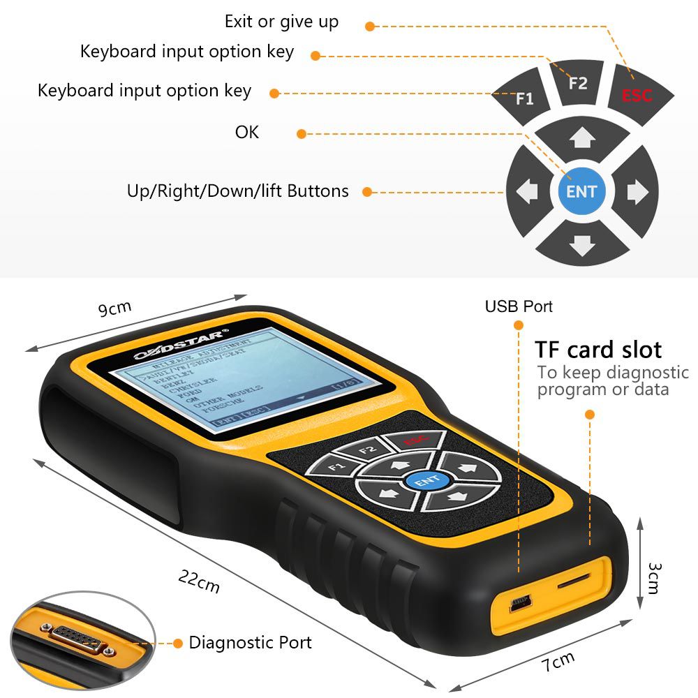 OBDStar X300M Special for Cluster Adjustment and OBDII Support Mercedes Benz & MQB VAG KM Function