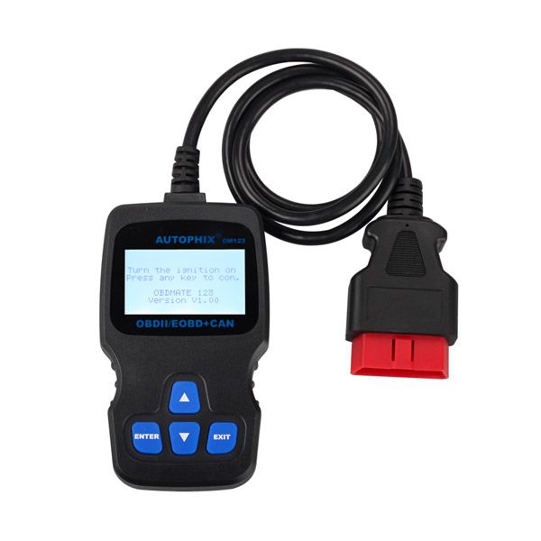 Autophix OM123 OBD2 EOBD CAN Hand-held Engine Code Reader ( Black Color )