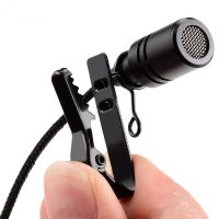 Omnidirectional Metal Microphone 3.5mm Jack Lavalier Tie Clip Microphone Mini Audio Mic for Computer Laptop Mobile Phone