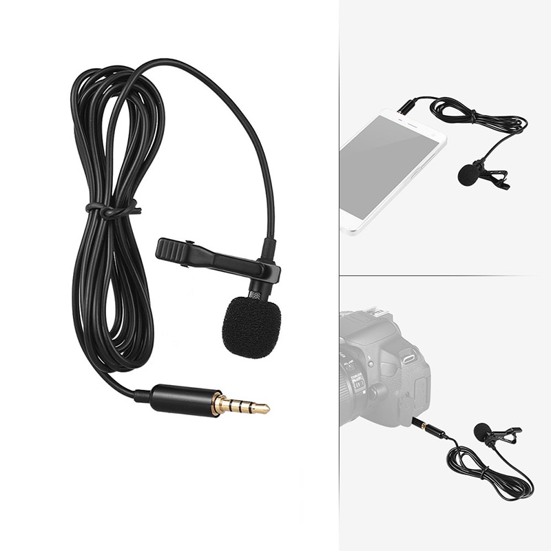 Omnidirectional Microphone 3.55mm Jack Lavalier Tie Clip USB Microphone Mini Audio Type C Mic For Computer Laptop Mobile Phone