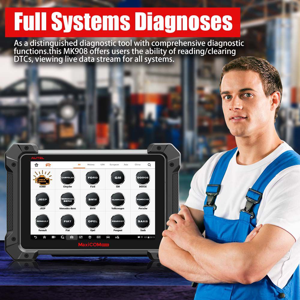 Newest Autel MaxiCOM MK908 II All System Diagnostic Tool Support ECU and Key Coding