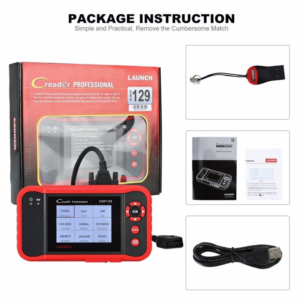 Original LAUNCH Creader CRP129 Professional Auto Code Reader Scanner