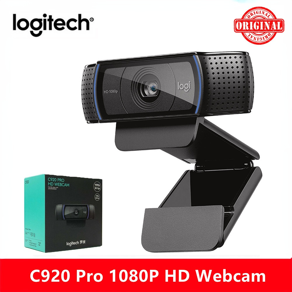 Original Logitech C920 Pro 1080P Full HD Webcam Widescreen Video Calling Recording Camera With Microphone USB Cam For Computer