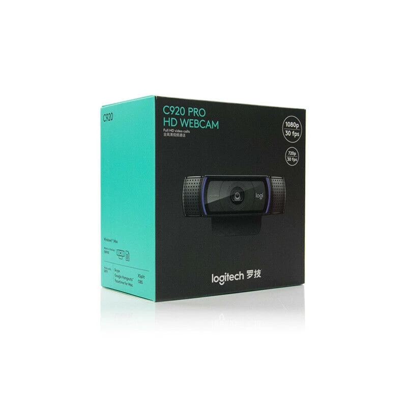Original Logitech C920 Pro 1080P Full HD Webcam Widescreen Video Calling Recording Camera With Microphone USB Cam For Computer