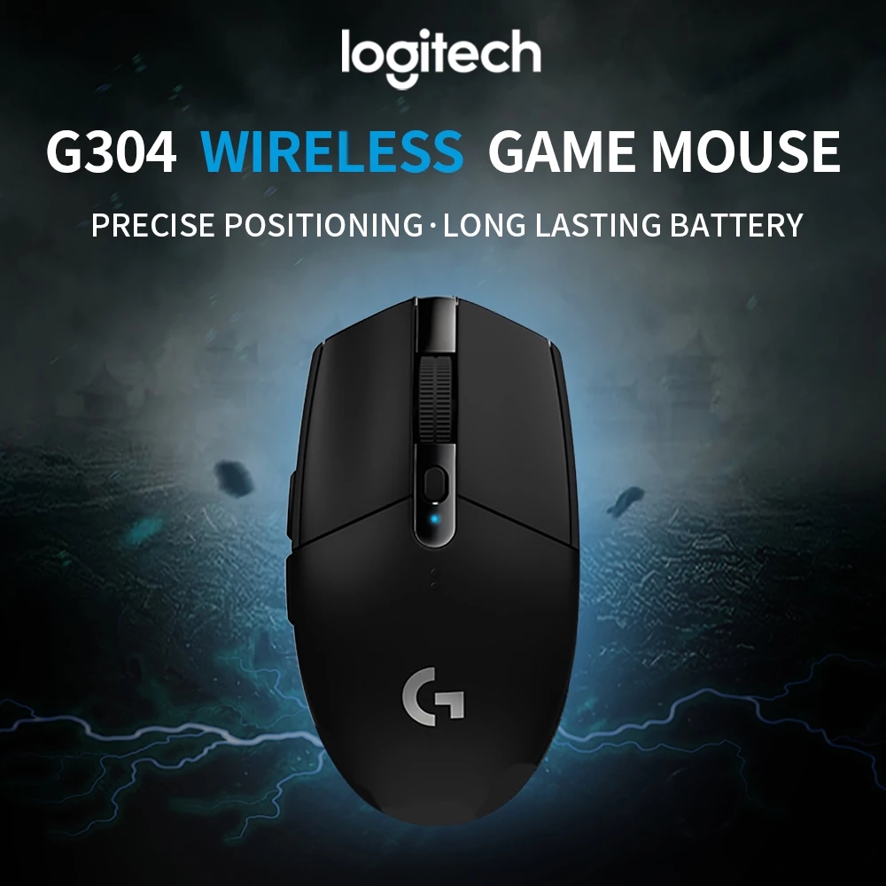 Original Logitech G304 Wireless Mouse LIGHTSPEED Gaming Mice 6 Programmable Buttons USB Wireless Mouse HERO Sensor 12000DPI