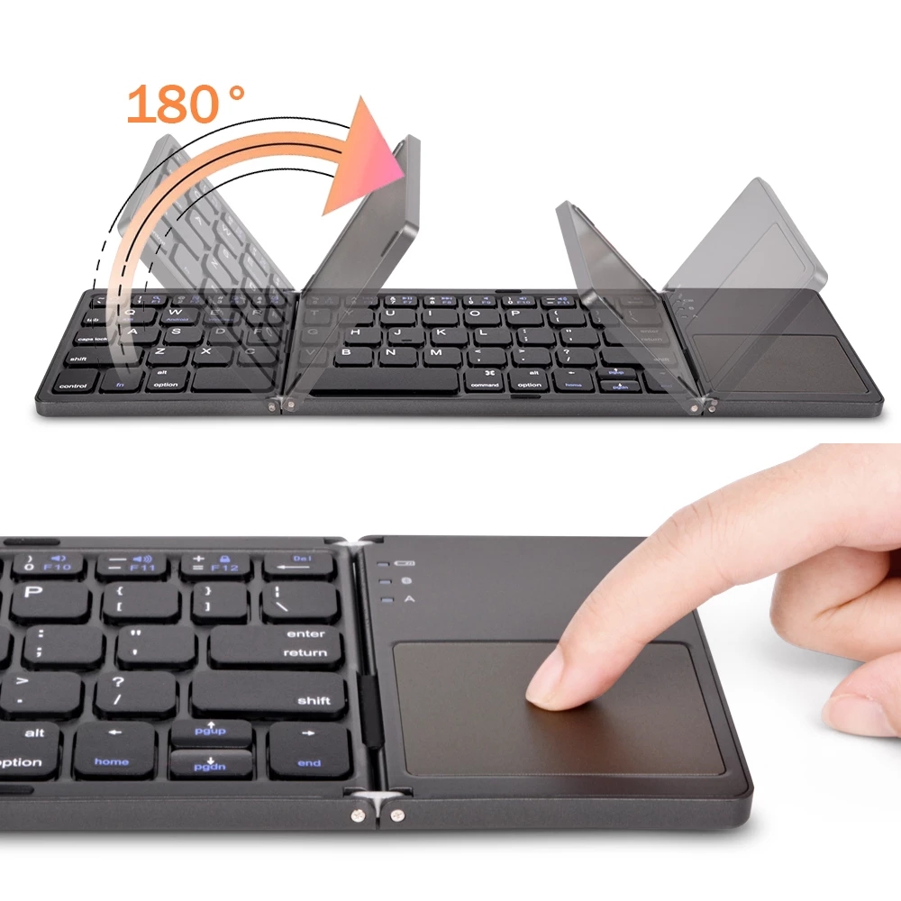 Original Mini Folding Bluetooth 3.0 Keyboard With Touchpad Wireless Bluetooth Wireless Keypad For Windows, Android, IOS keyboard