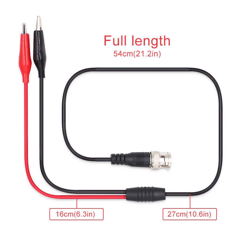 BNC Q9 Male Plug To Dual Alligator Clip Oscilloscope Test Probe Lead Cable 110cm Wholeasle