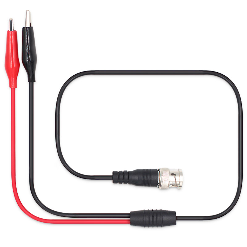 BNC Q9 Male Plug To Dual Alligator Clip Oscilloscope Test Probe Lead Cable 110cm Wholeasle