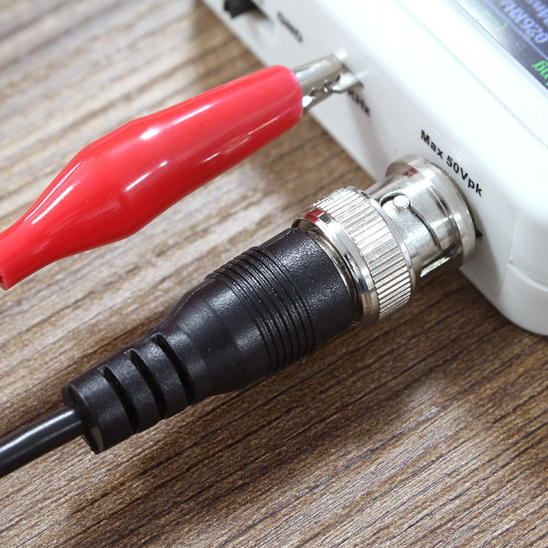 BNC Q9 Male Plug To Dual Alligator Clip Oscilloscope Test Probe Lead Cable 110cm Wholeasle