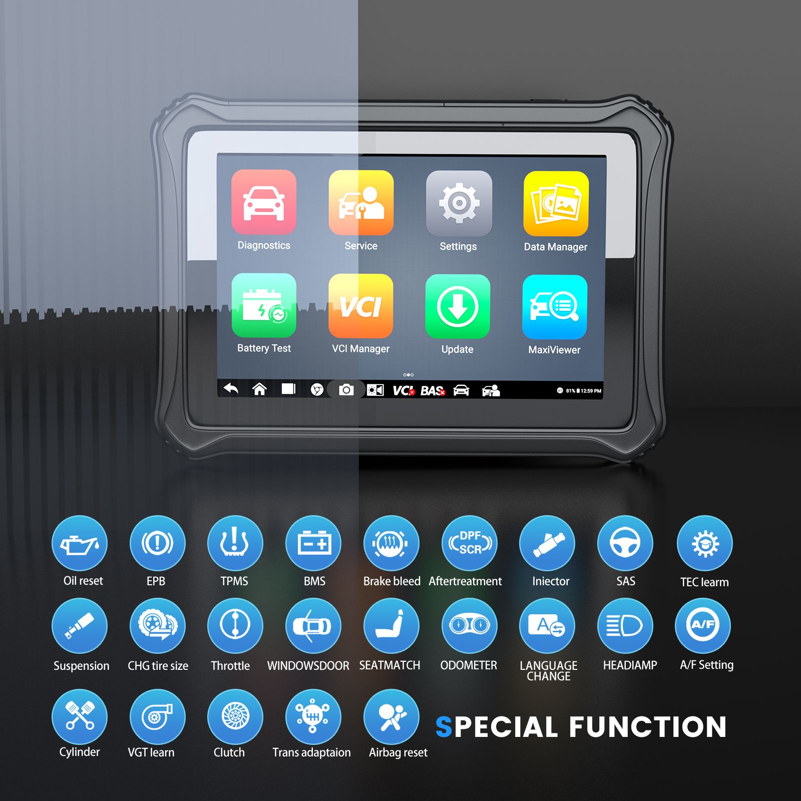 OTOFIX D1 Lite All System Diagnoses OBD2 Car Diagnostic Scan Tool Upgrade of MaxiCOM MK808BT MK808 MaxiCheck MX808