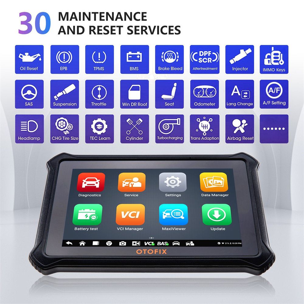 2024 OTOFIX D1 Bi-directional All System Diagnostic Tool OBD2 Tablet Automotive Scanner with 30+ Service Function DPF EPB BMS Oil Reset TPMS